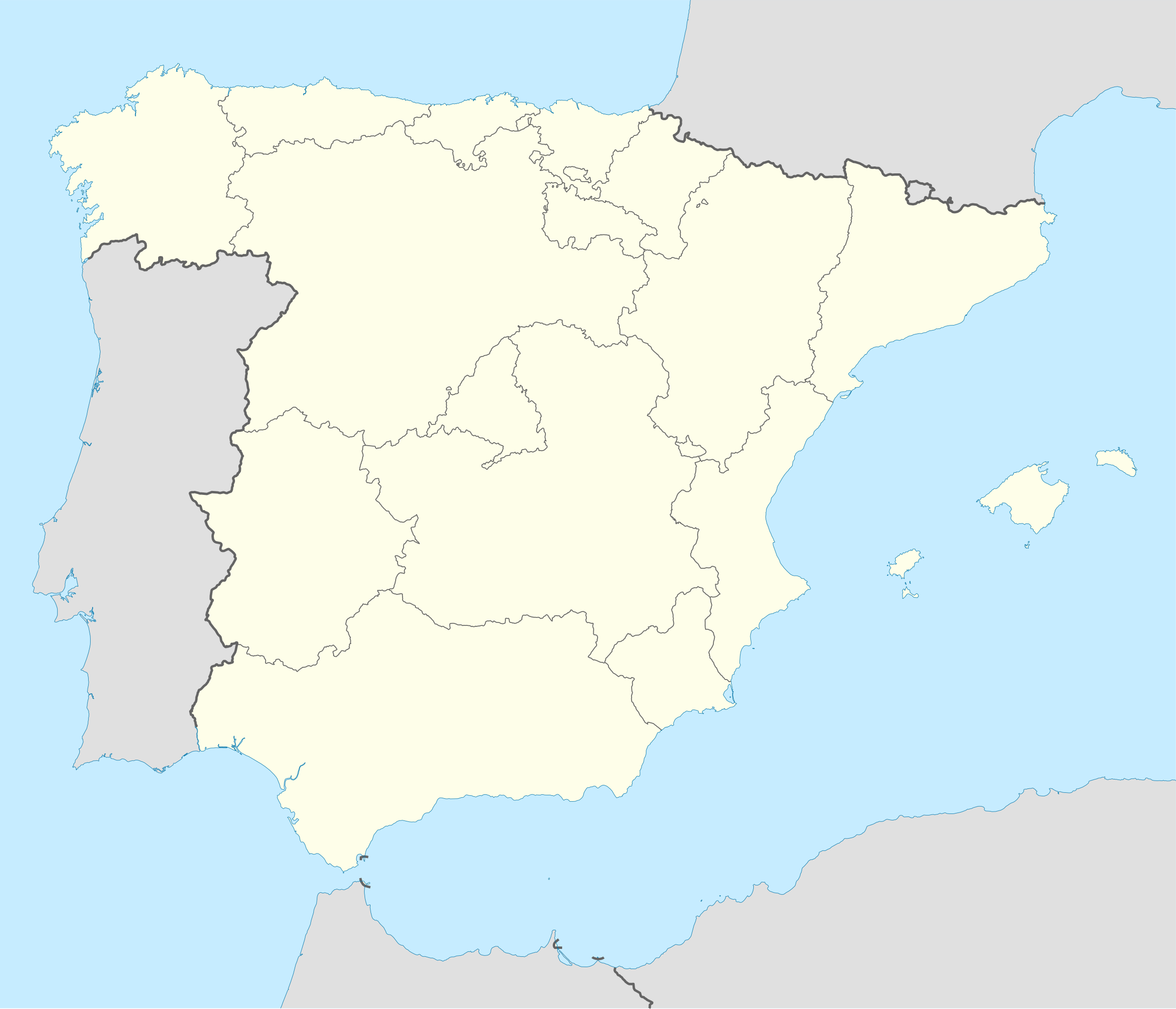 Mapa de España con ubicaciones Ciicu